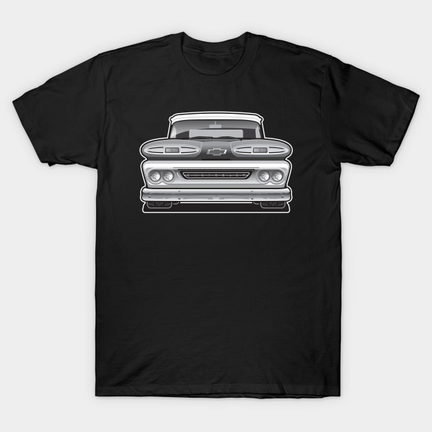 1961 Chevy Apache BW T-Shirt by RBDesigns